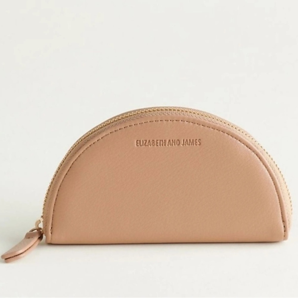 Elizabeth & James / Vegan Leather Quinn Wallet half moon minimalist design